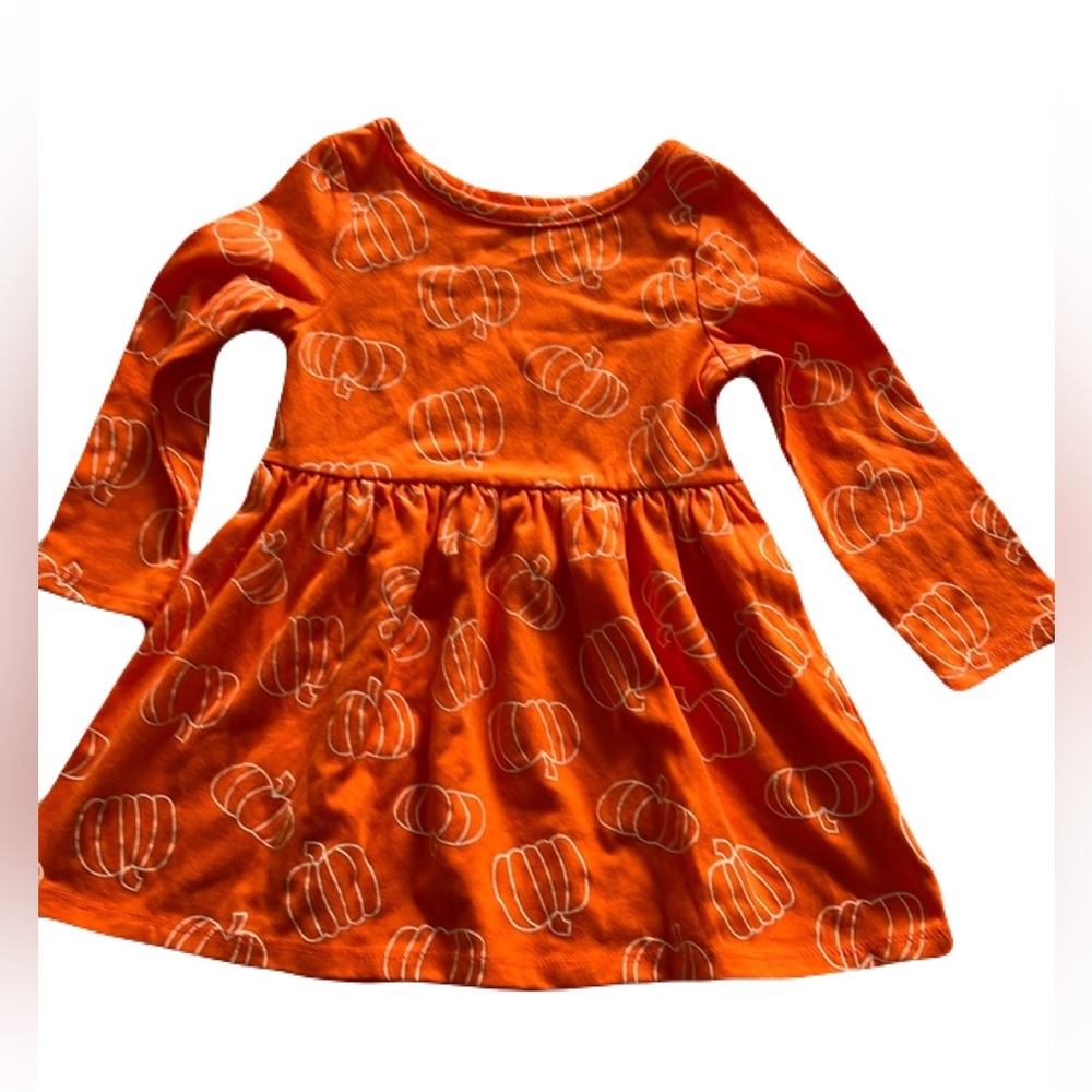 Cat & Jack Girl’s 18month Orange with Pumpkins Dress 🎃
